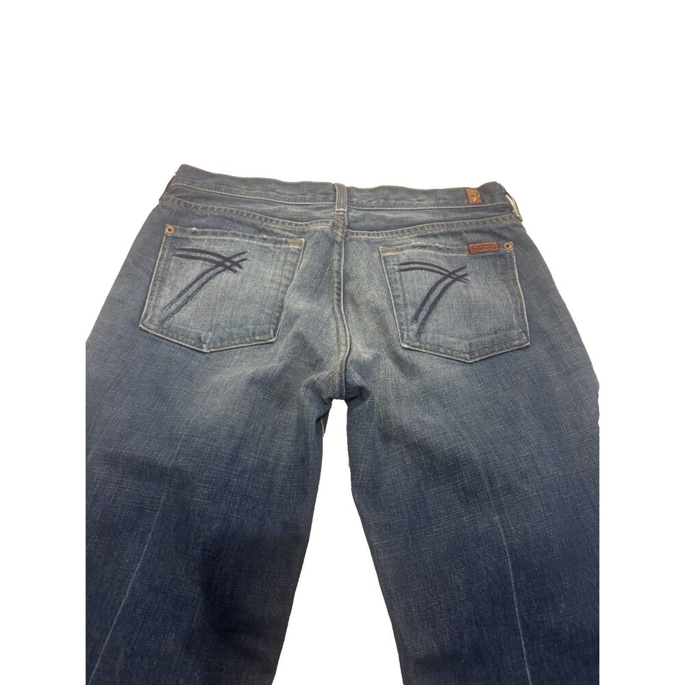 7 For All Mankind Dojo Crop Denim Jeans Women's Sz 30 U121B082U-082U Made In USA